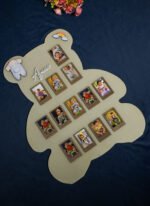 Teddy Baby Photo Board Beige,Maroon,Ice Blue