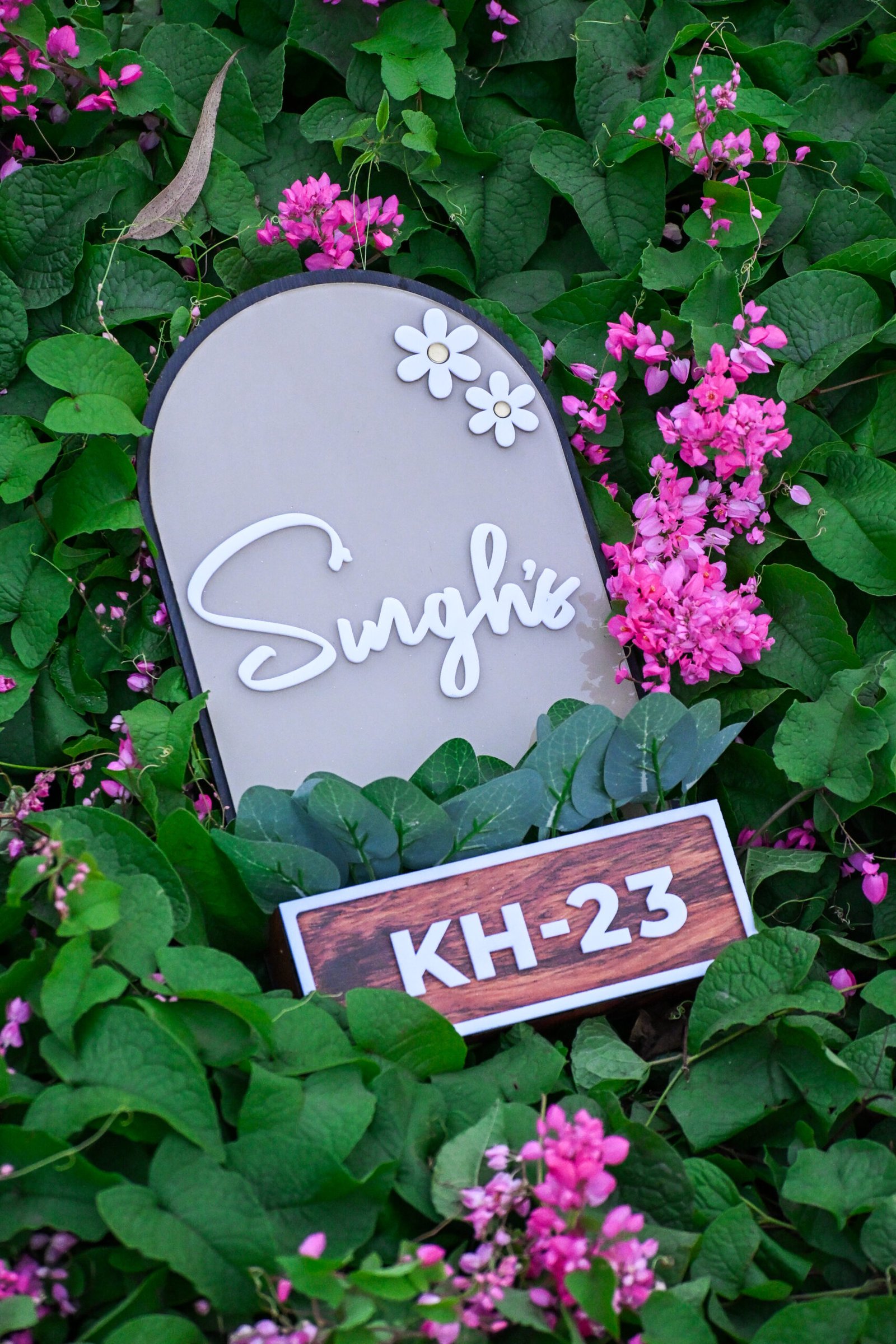 House Name Planter Lavender,Maroon,Aqua Green - Image 2