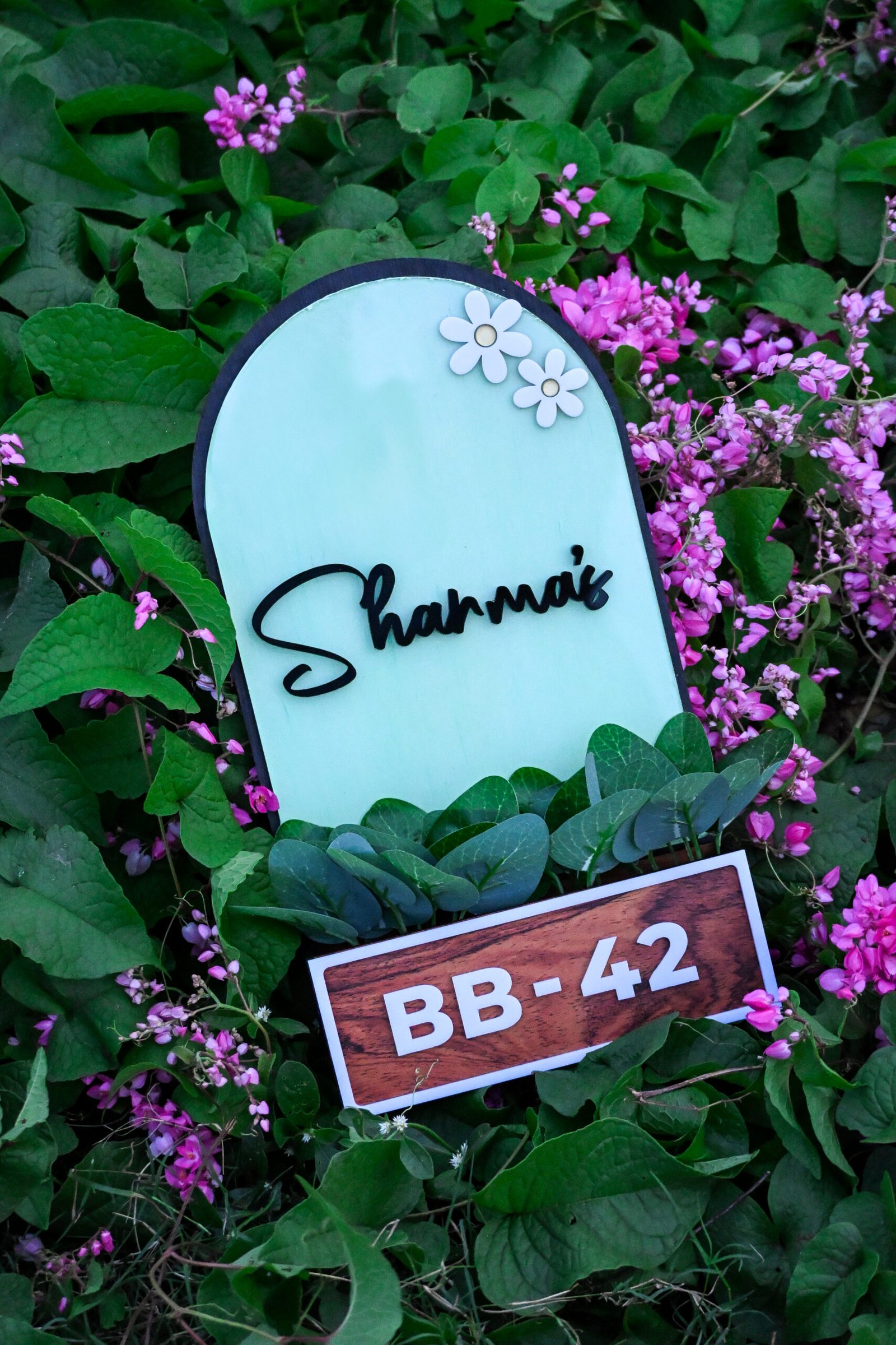 House Name Planter Lavender,Maroon,Aqua Green - Image 5