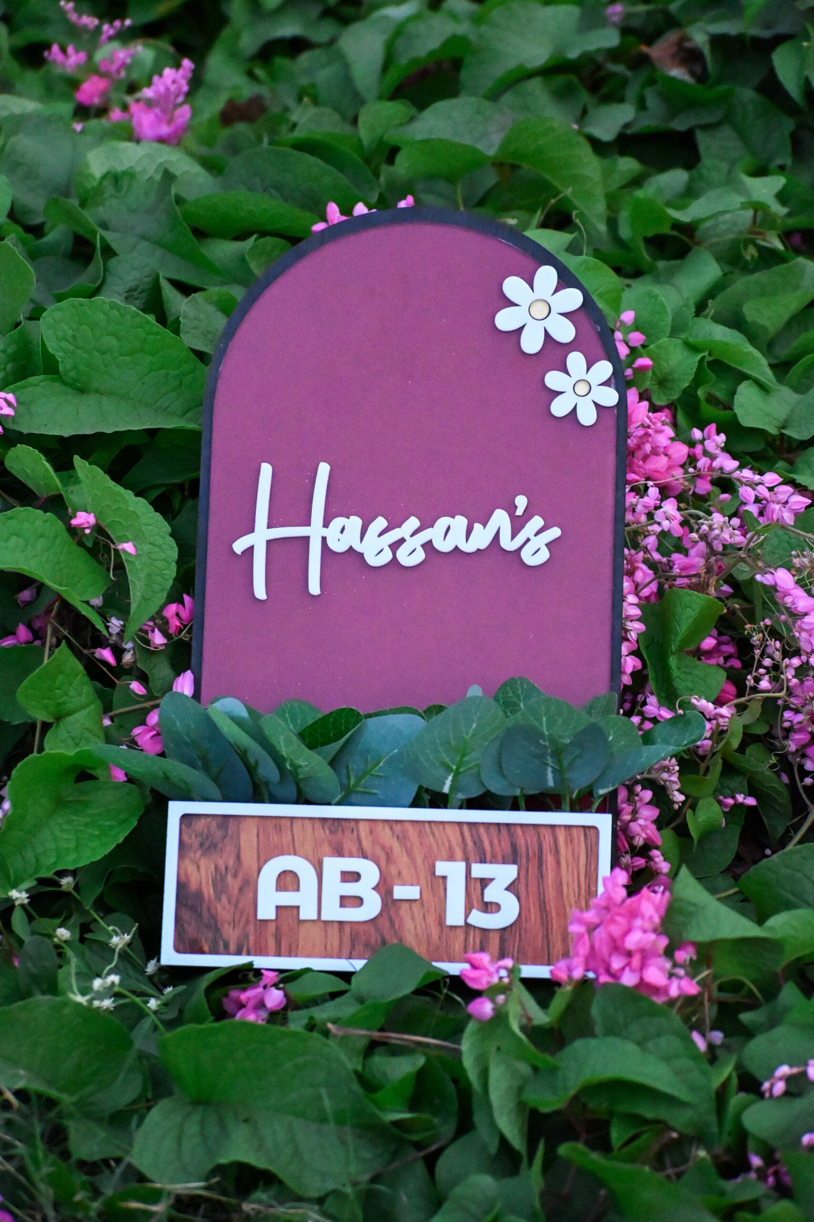 House Name Planter Lavender,Maroon,Aqua Green - Image 7