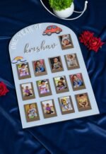 Arch Baby Photo Board Ice Blue,Beige,Maroon